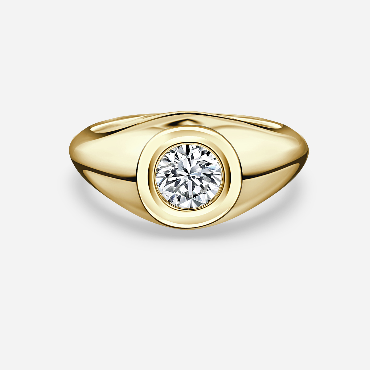 Kairos Yellow Gold Engagement Ring