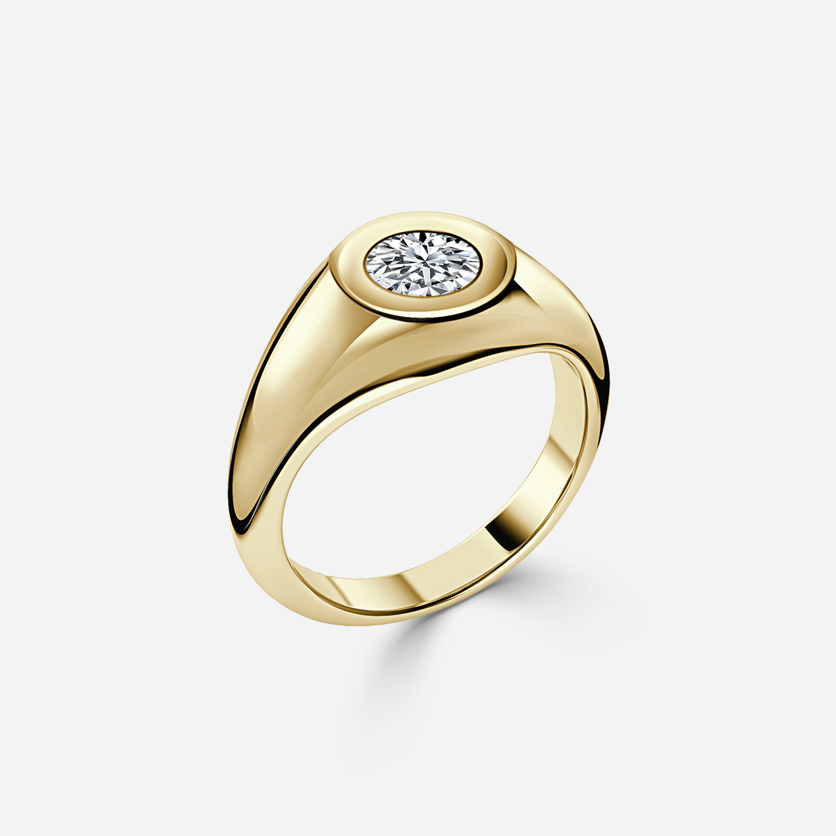 Kairos Yellow Gold Engagement Ring
