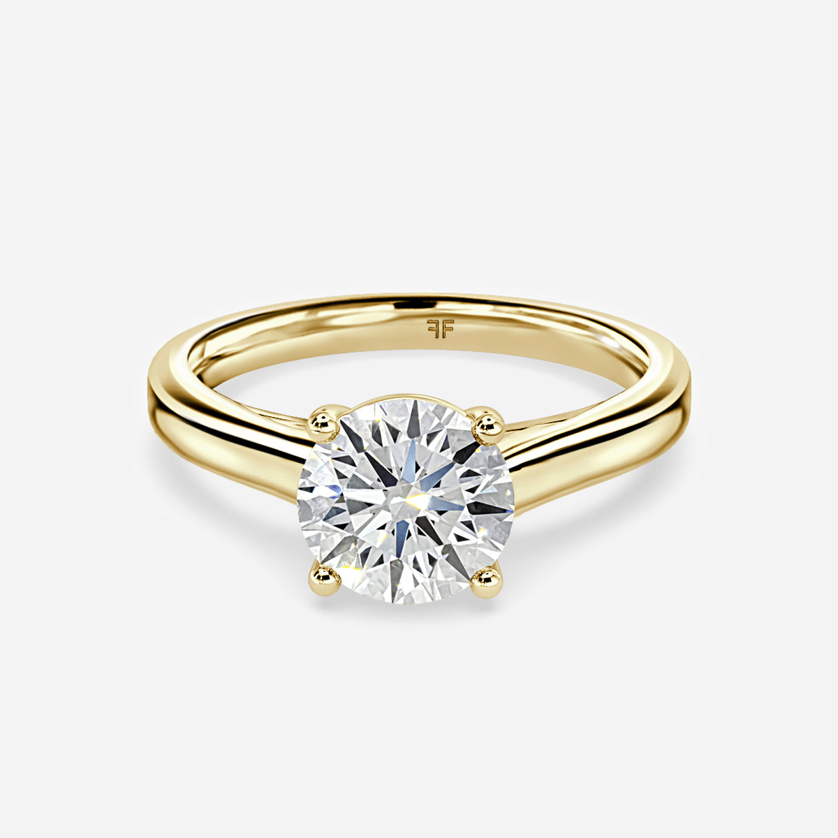 Sabene Yellow Gold Solitaire Engagement Ring
