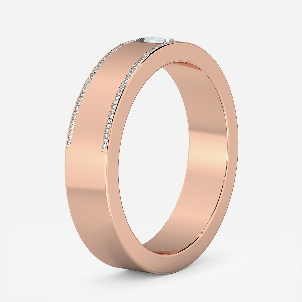 Christian Emerald In Rose Gold