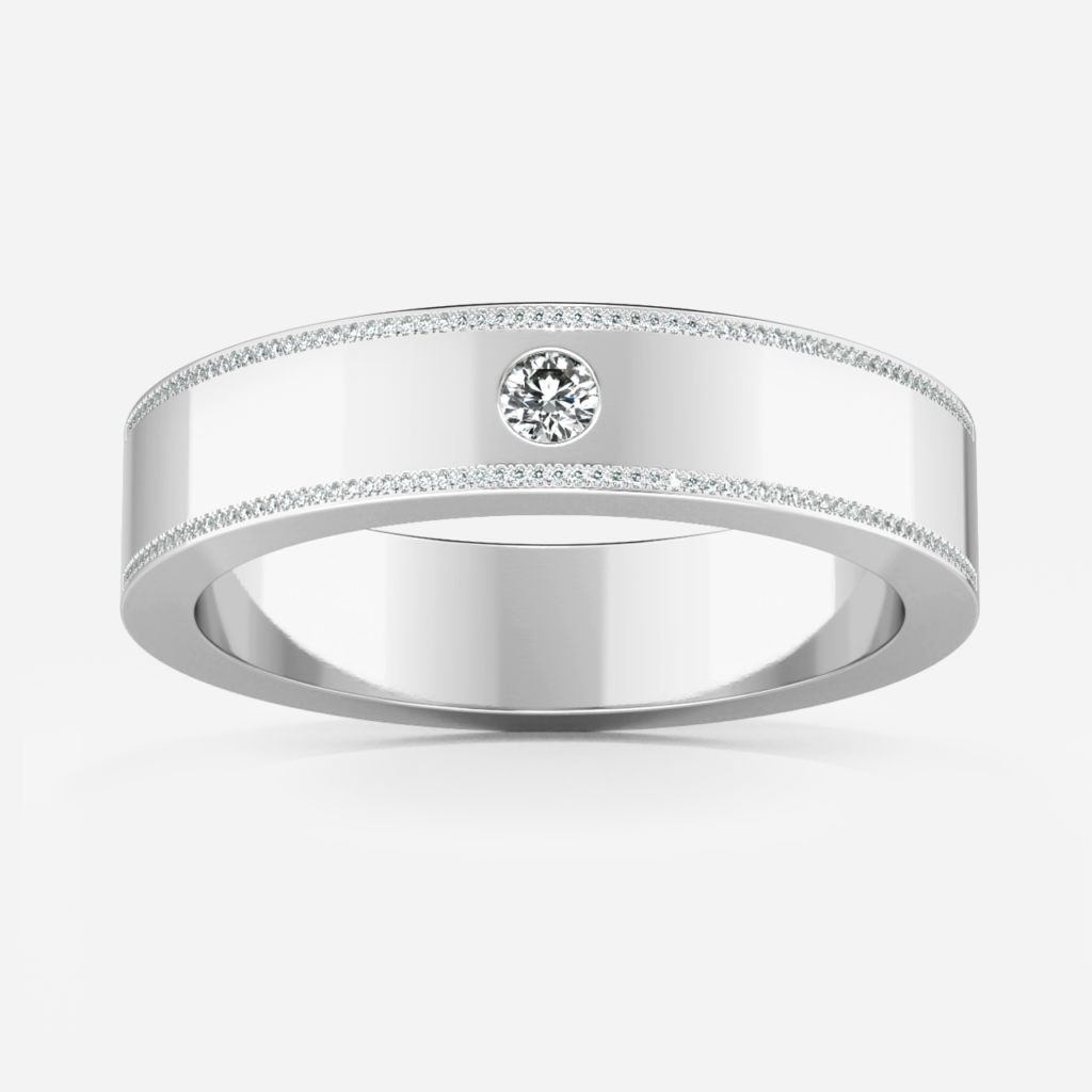 Christian Round In White Gold