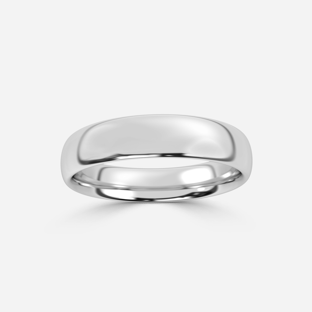 D-Court Wedding Ring In White Gold