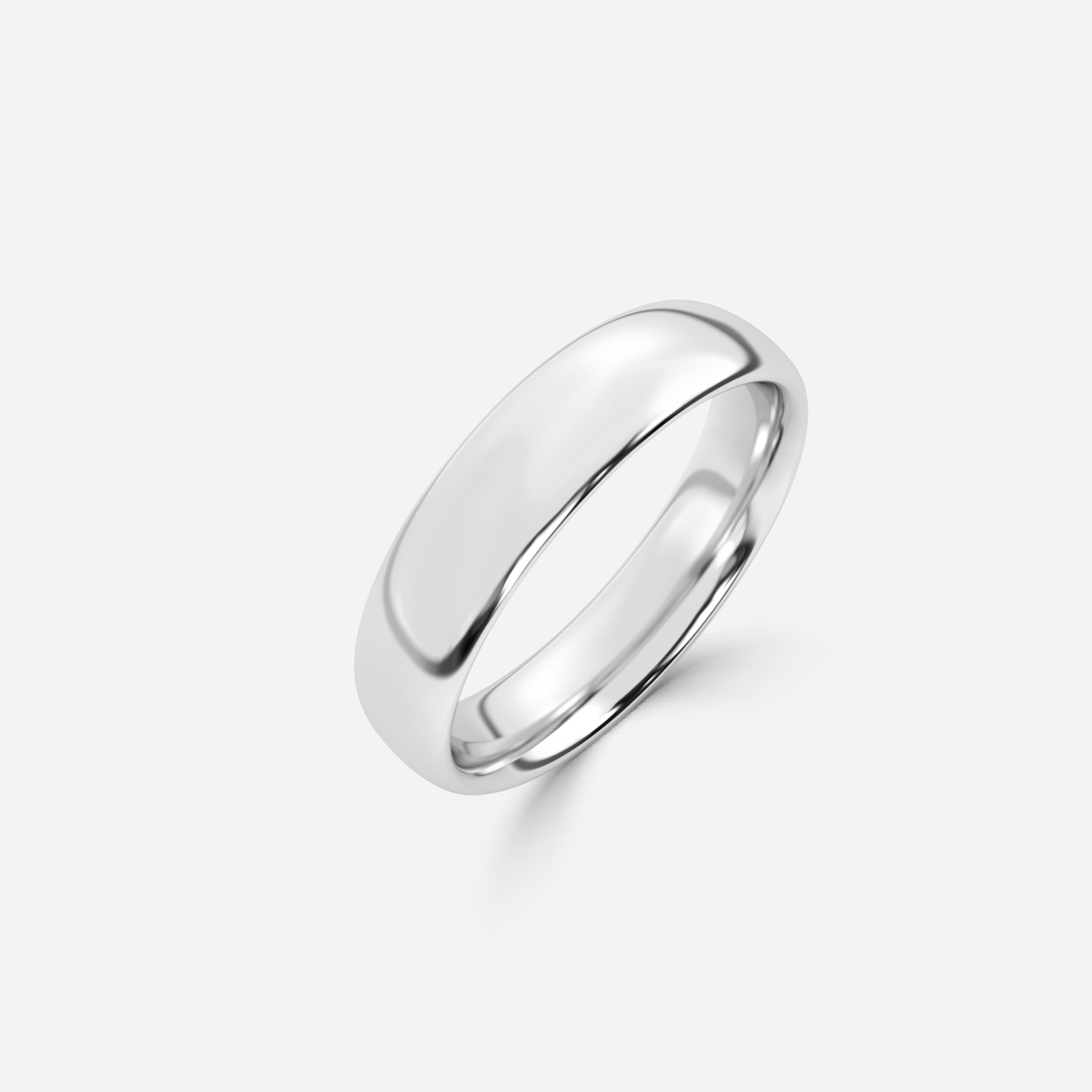 D-Court Wedding Ring In White Gold