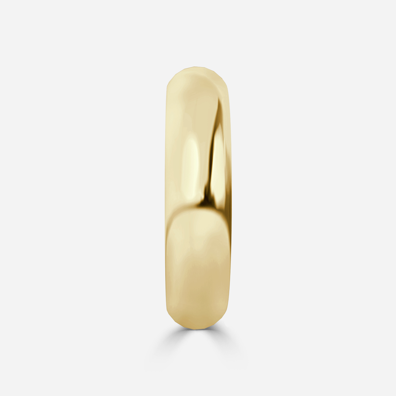 D-Shape Wedding Ring In Yellow Gold