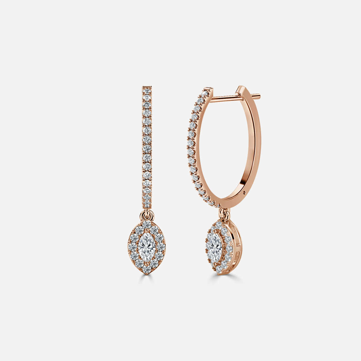 Rosée Marquise Earring In Rose Gold