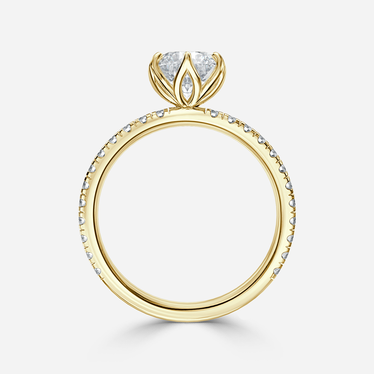 Lily Of The Valley Yellow Gold Engagement Ring