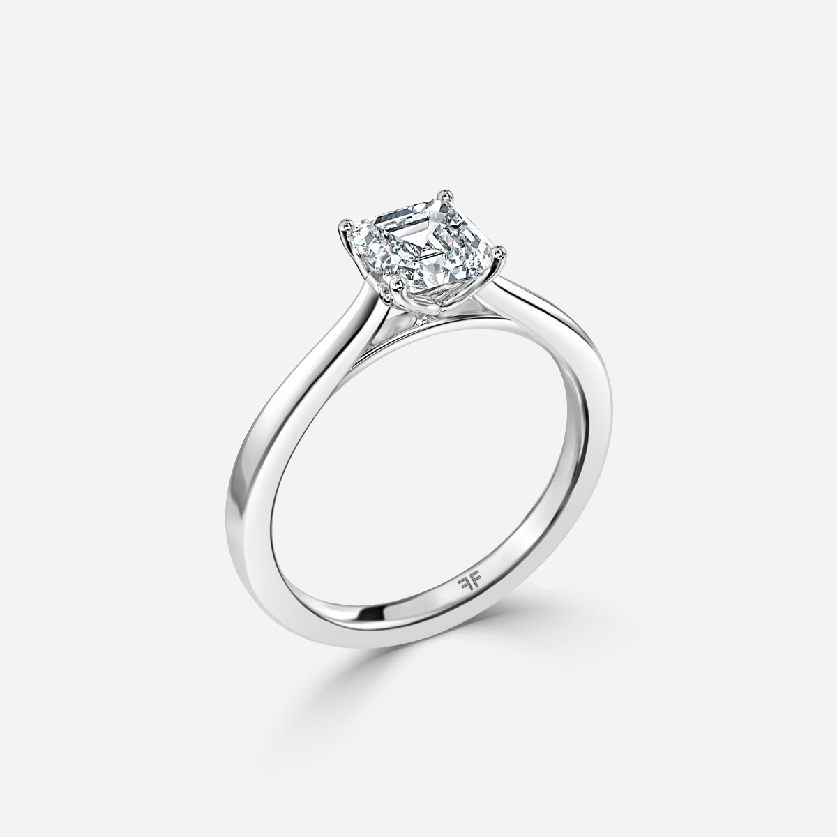 White Gold Petite Solitaire Engagement Ring