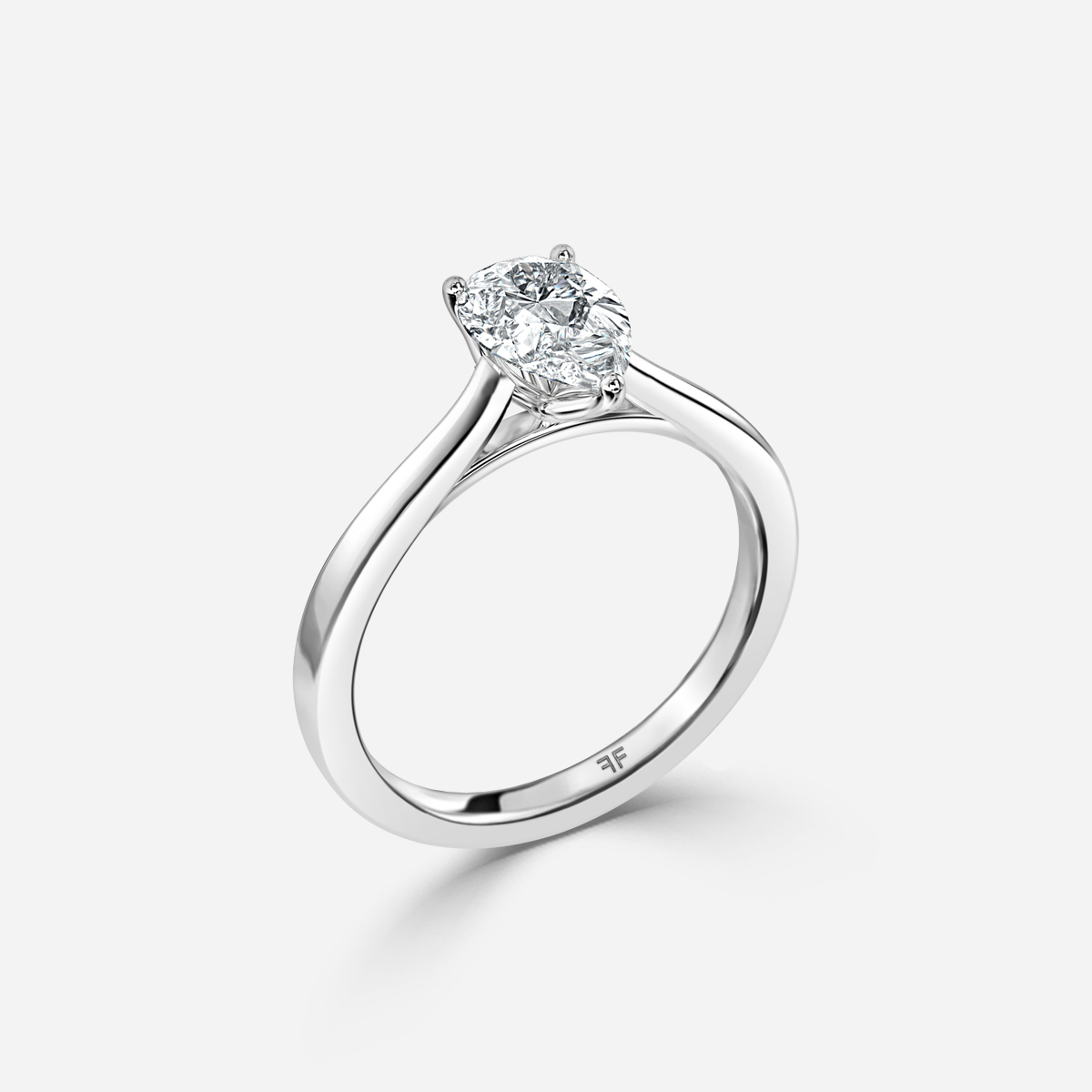 White Gold Petite Solitaire Engagement Ring