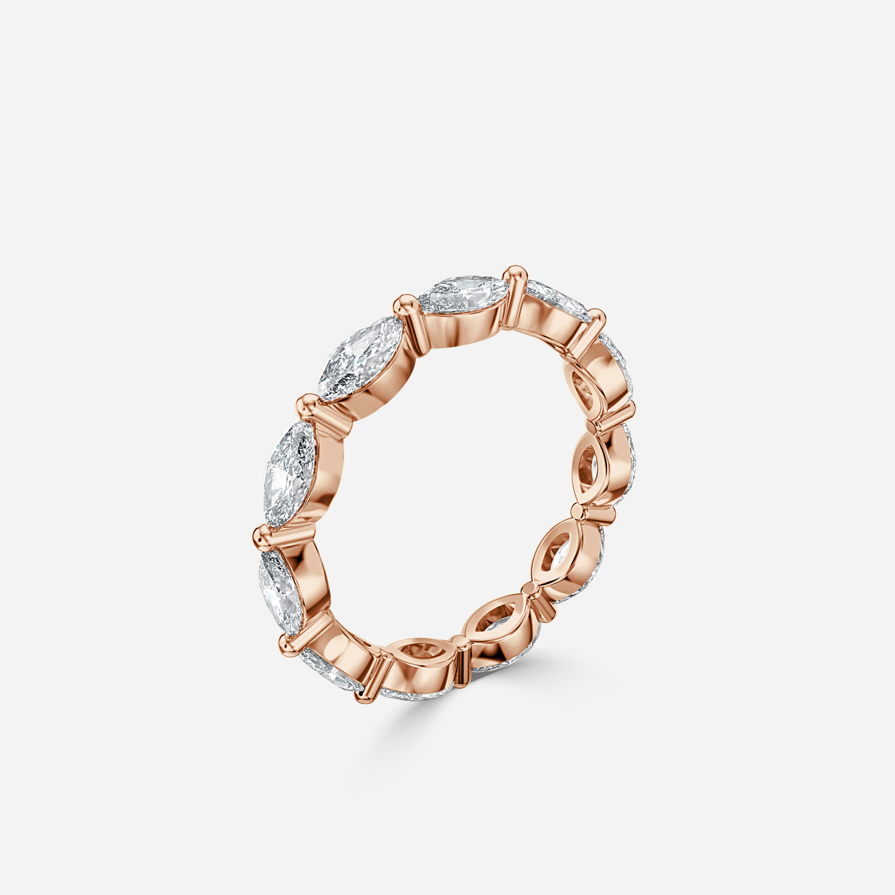 Marquise Rose Gold Wedding Ring