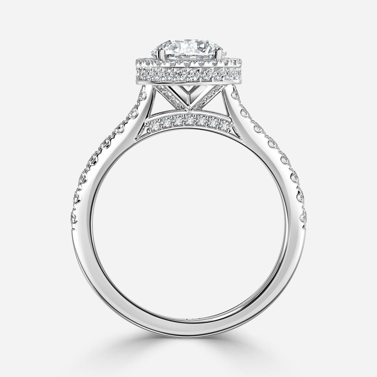 Side view of halo engagement clearance rings