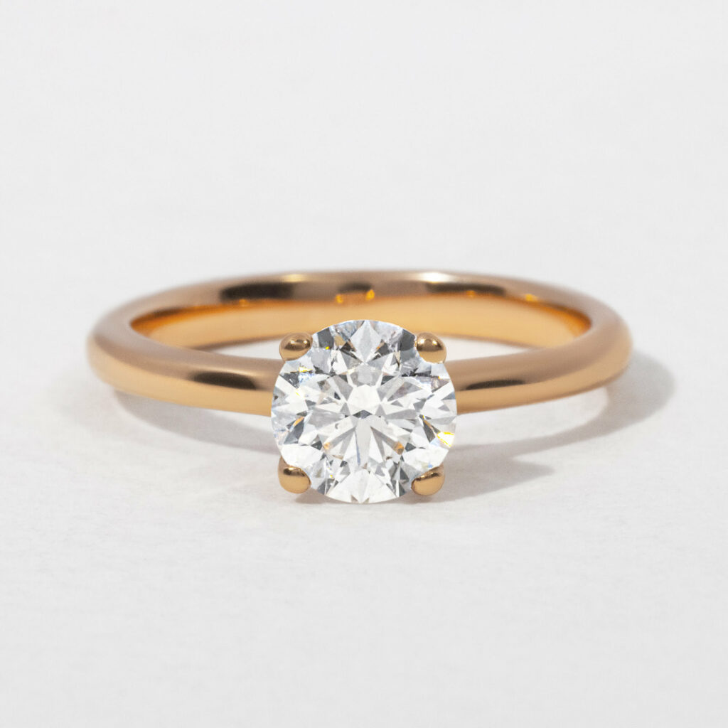 Round Solitaire Rose Gold Engagement Ring