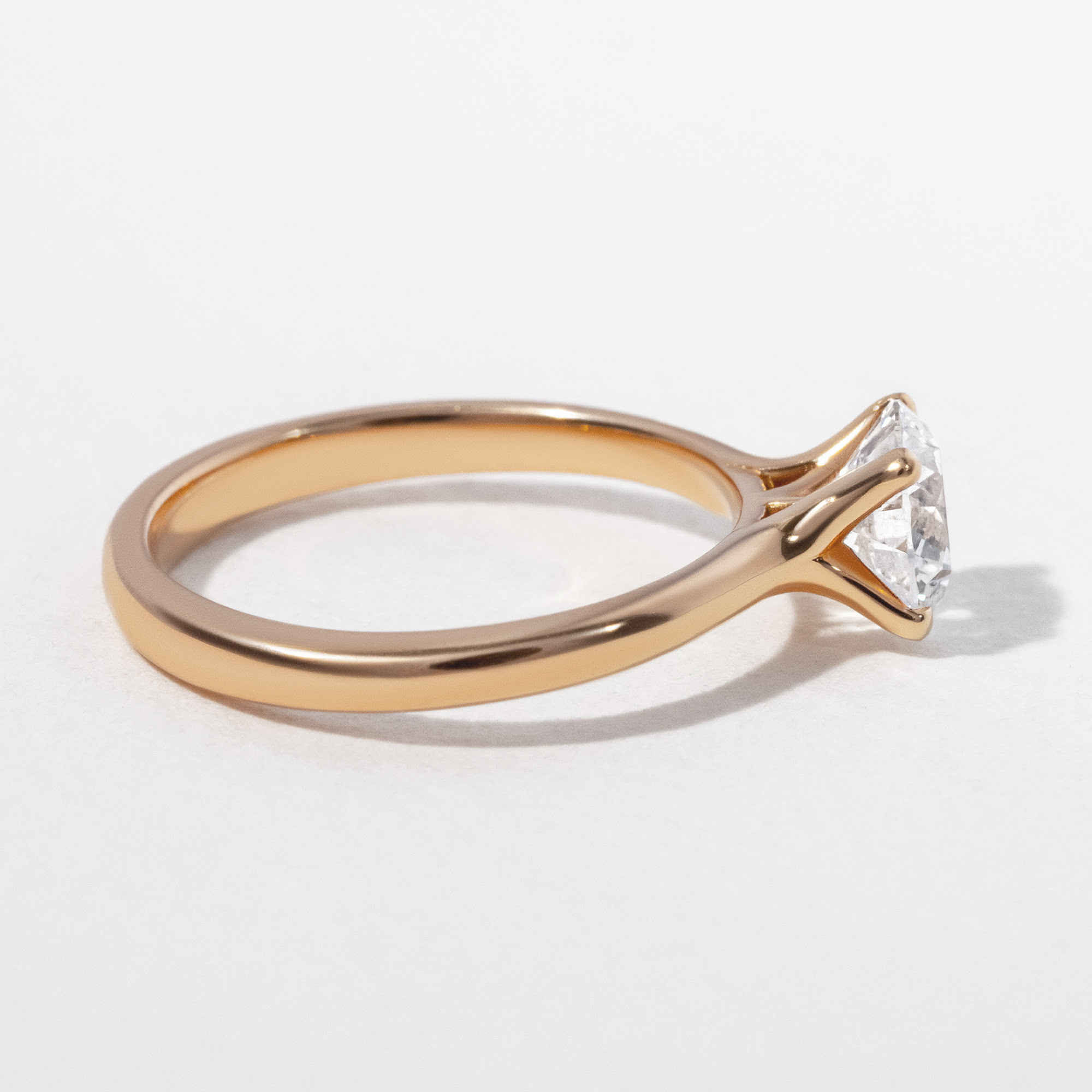 Round Solitaire Rose Gold Engagement Ring