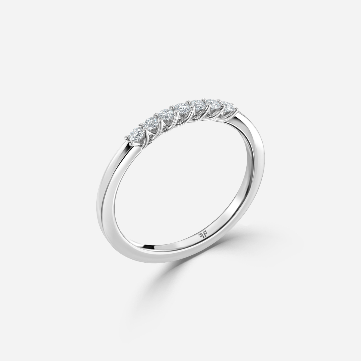 Nour 1.50mm Wedding Ring In White Gold
