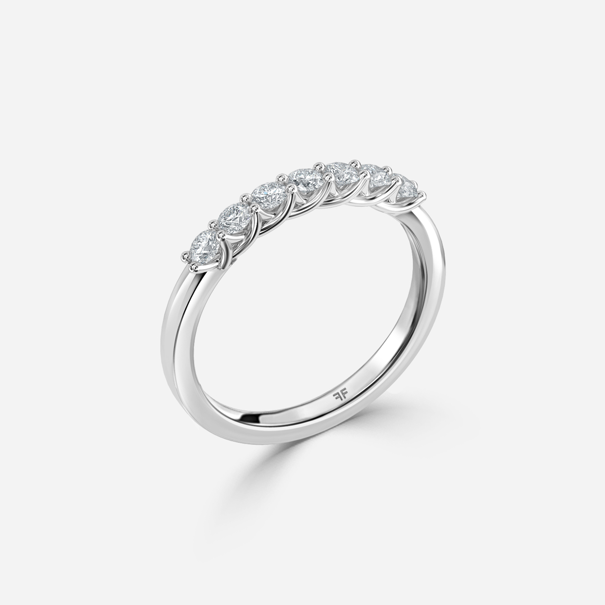 Nour 2.00mm Wedding Ring In White Gold