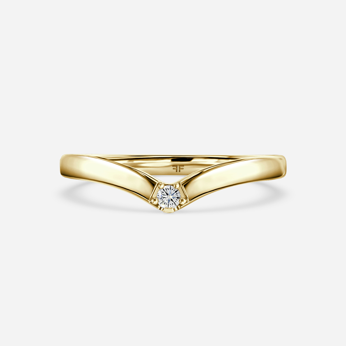 Women's yellow gold wedding rings