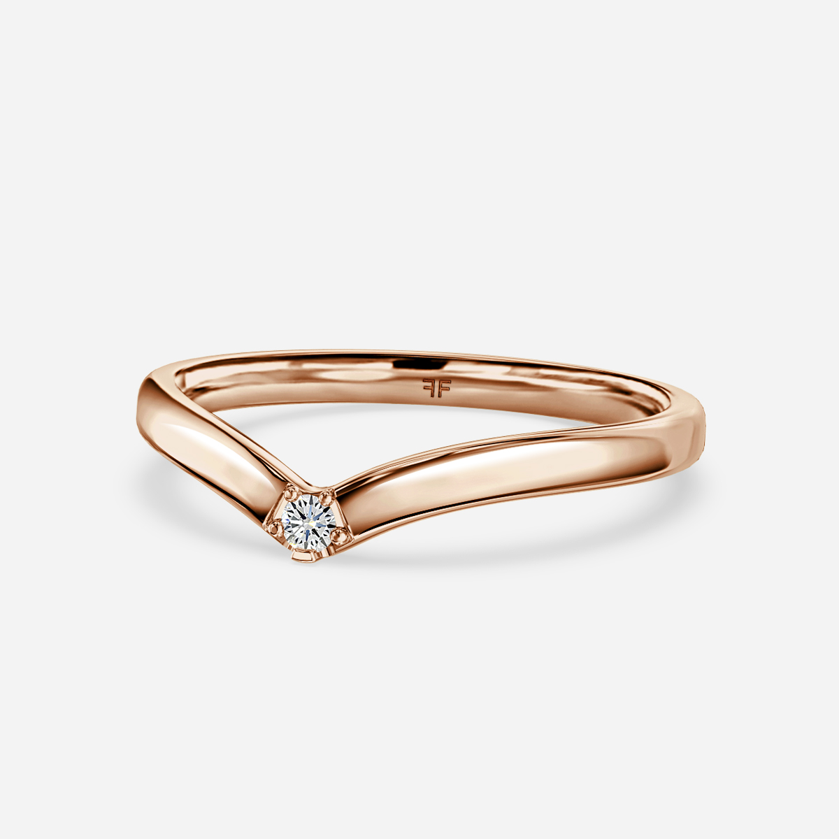 Cleo Wedding Ring In Rose Gold