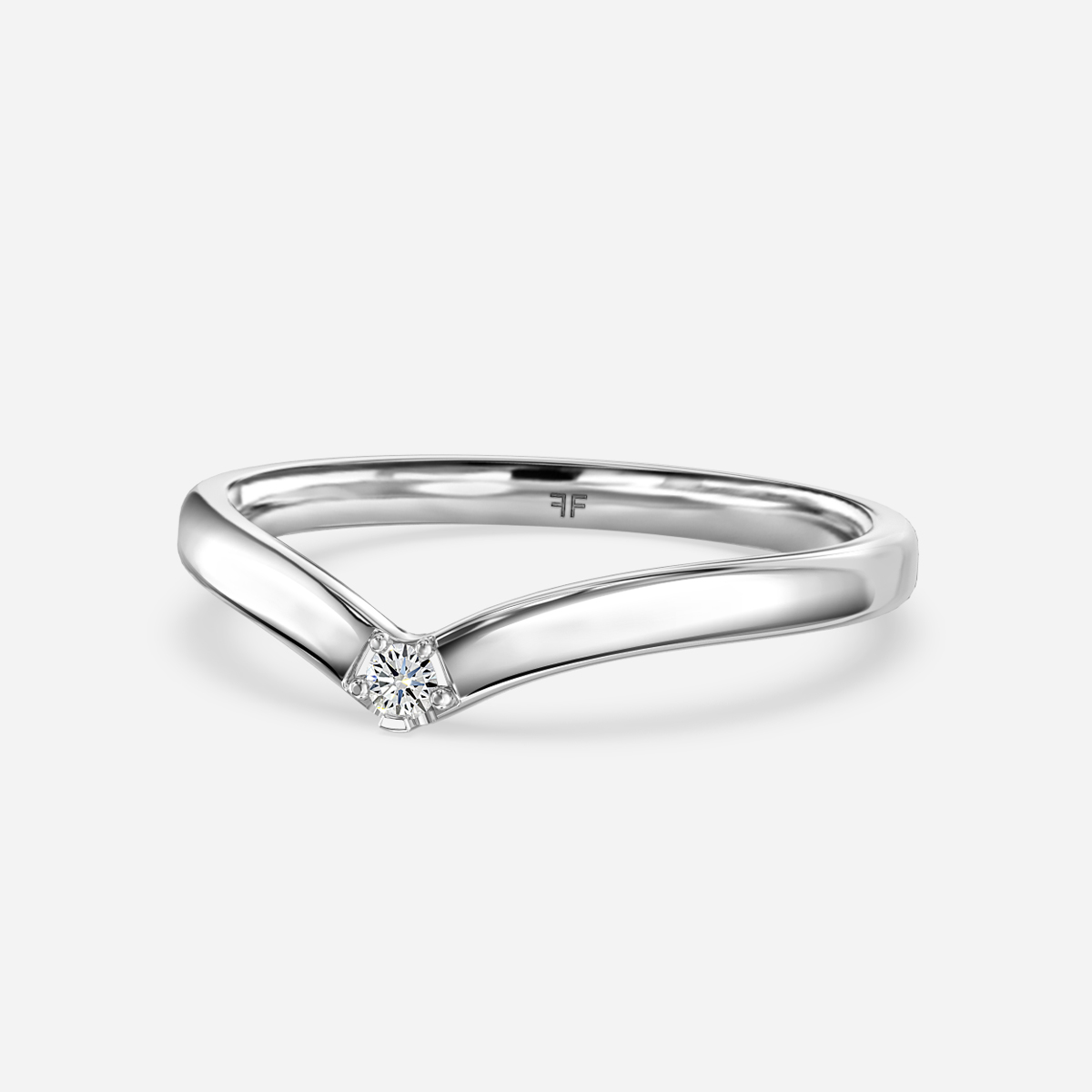 Cleo Wedding Ring In White Gold