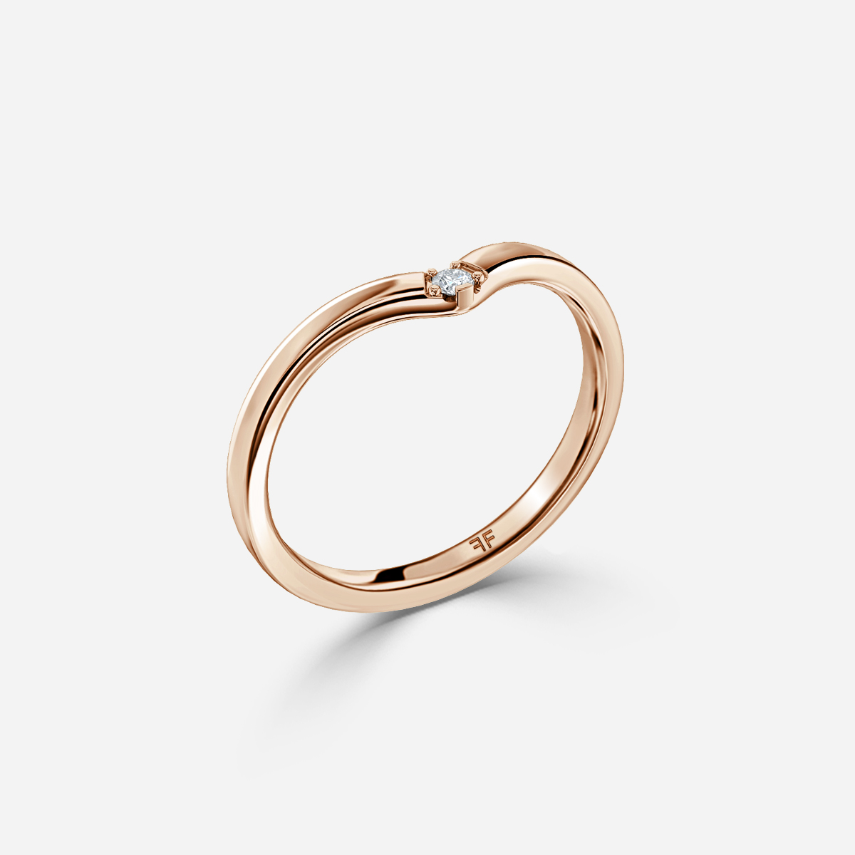 Cleo Wedding Ring In Rose Gold