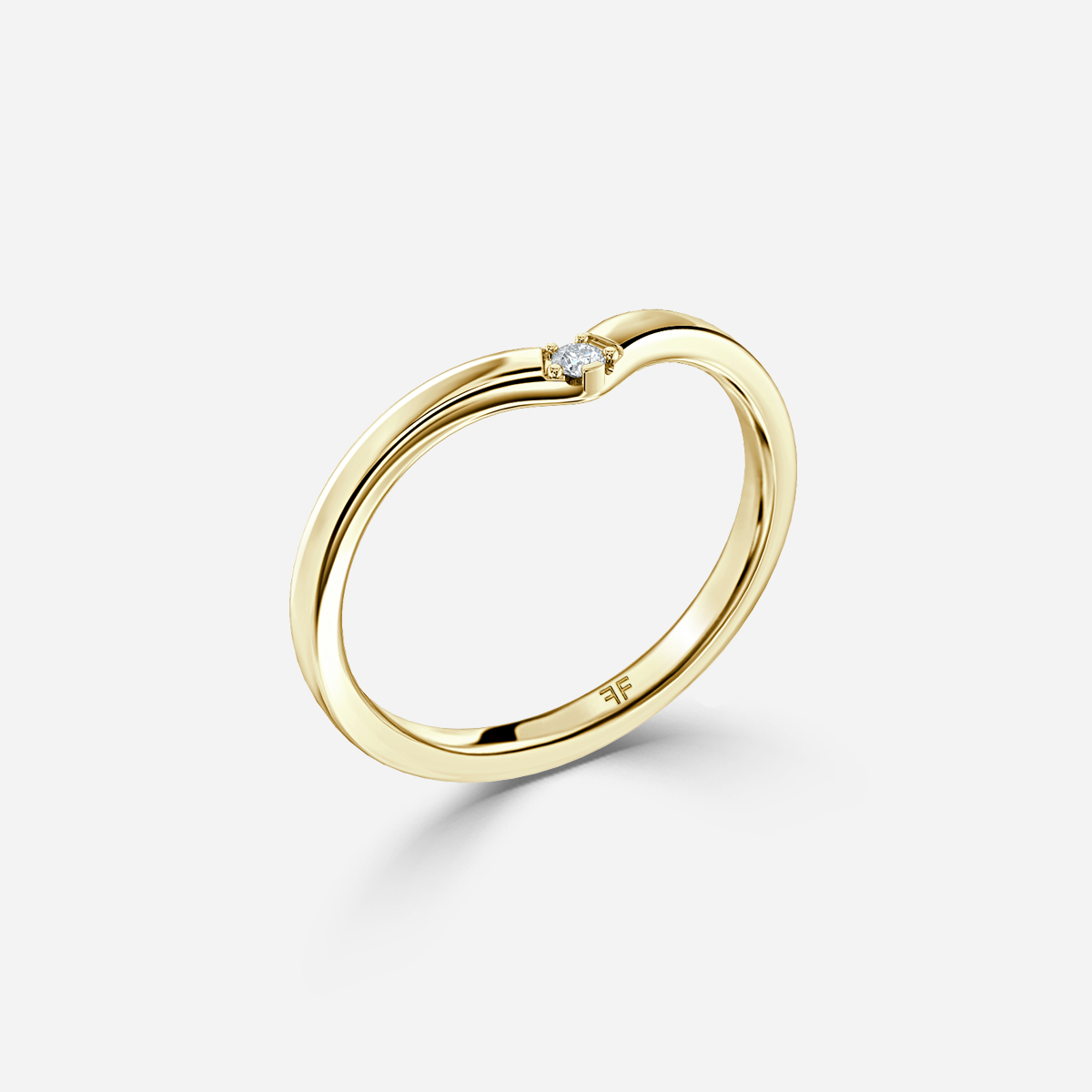 Cleo Wedding Ring In Yellow Gold