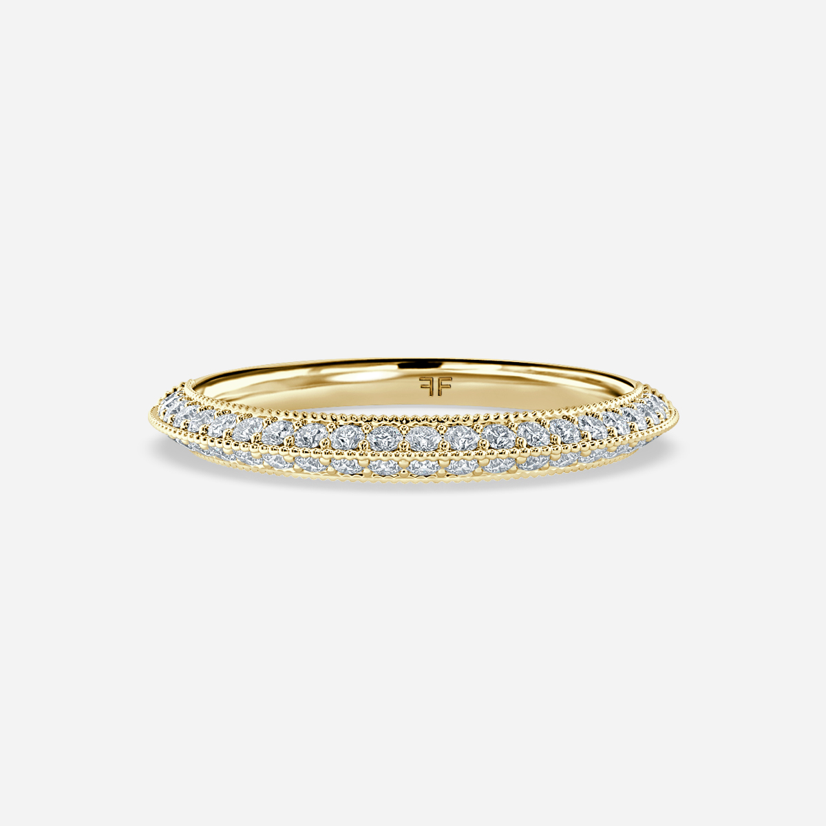Aubri Wedding Ring In Yellow Gold Flawless Fine Jewellery London