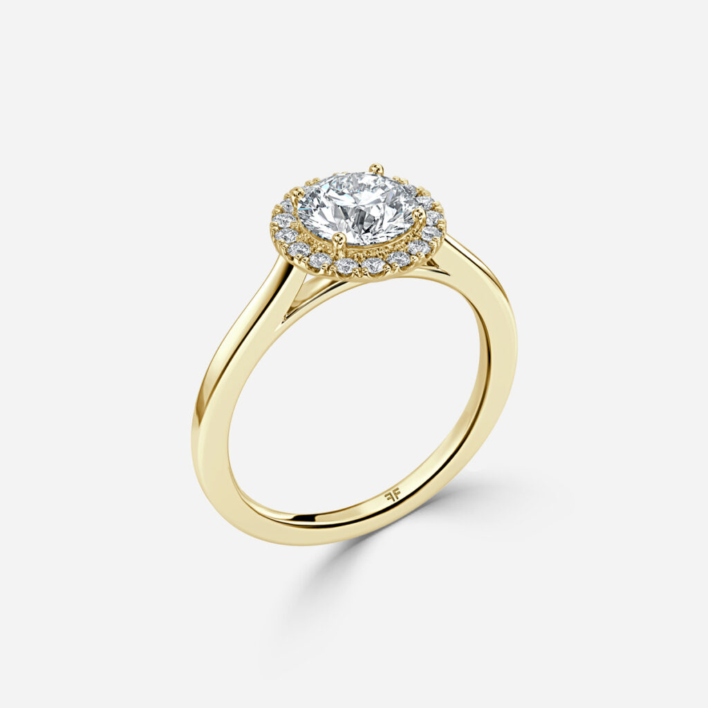 Maya Petite Plain Engagement Ring In Yellow Gold
