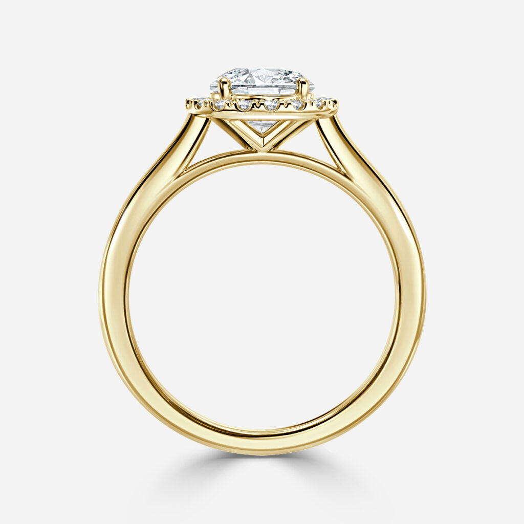 Maya Petite Plain Engagement Ring In Yellow Gold