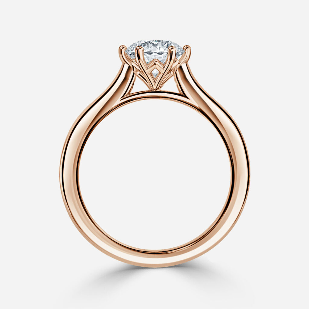 Alicent Plain Engagement Ring In Rose Gold