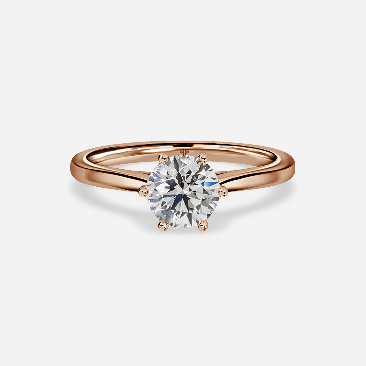 Diamond Engagement Ring with Plain Shank in 14K White Gold ( | Diamond Shop  | Ada, OK