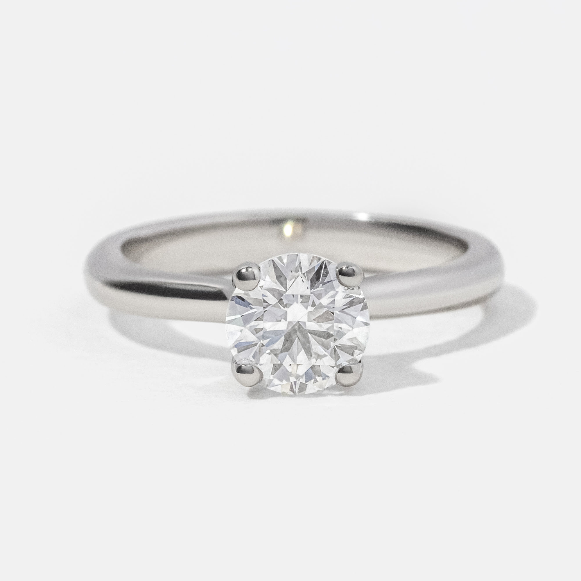 1.00ct Round Lab Diamond Floating Solitaire Ring