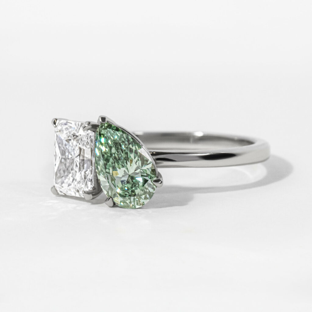 Toi Et Moi Pear & Radiant Diamond Ring