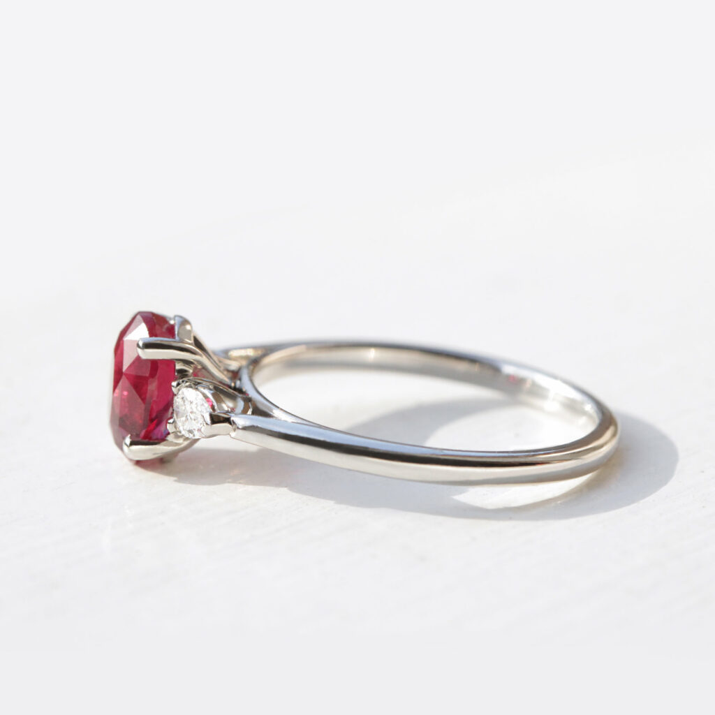 Oval Ruby Trilogy 1.30ct