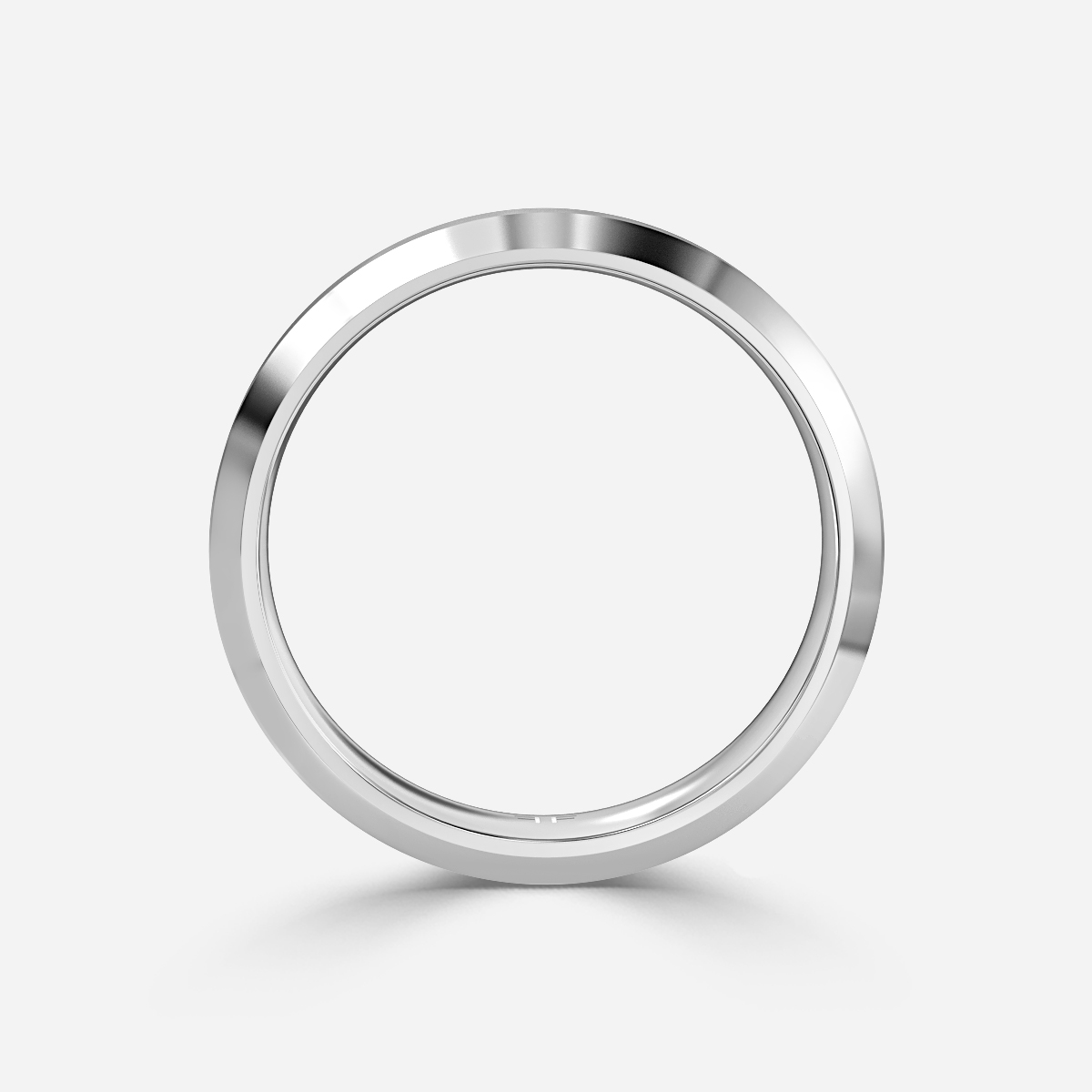 Gents 5mm White Gold Wedding Ring
