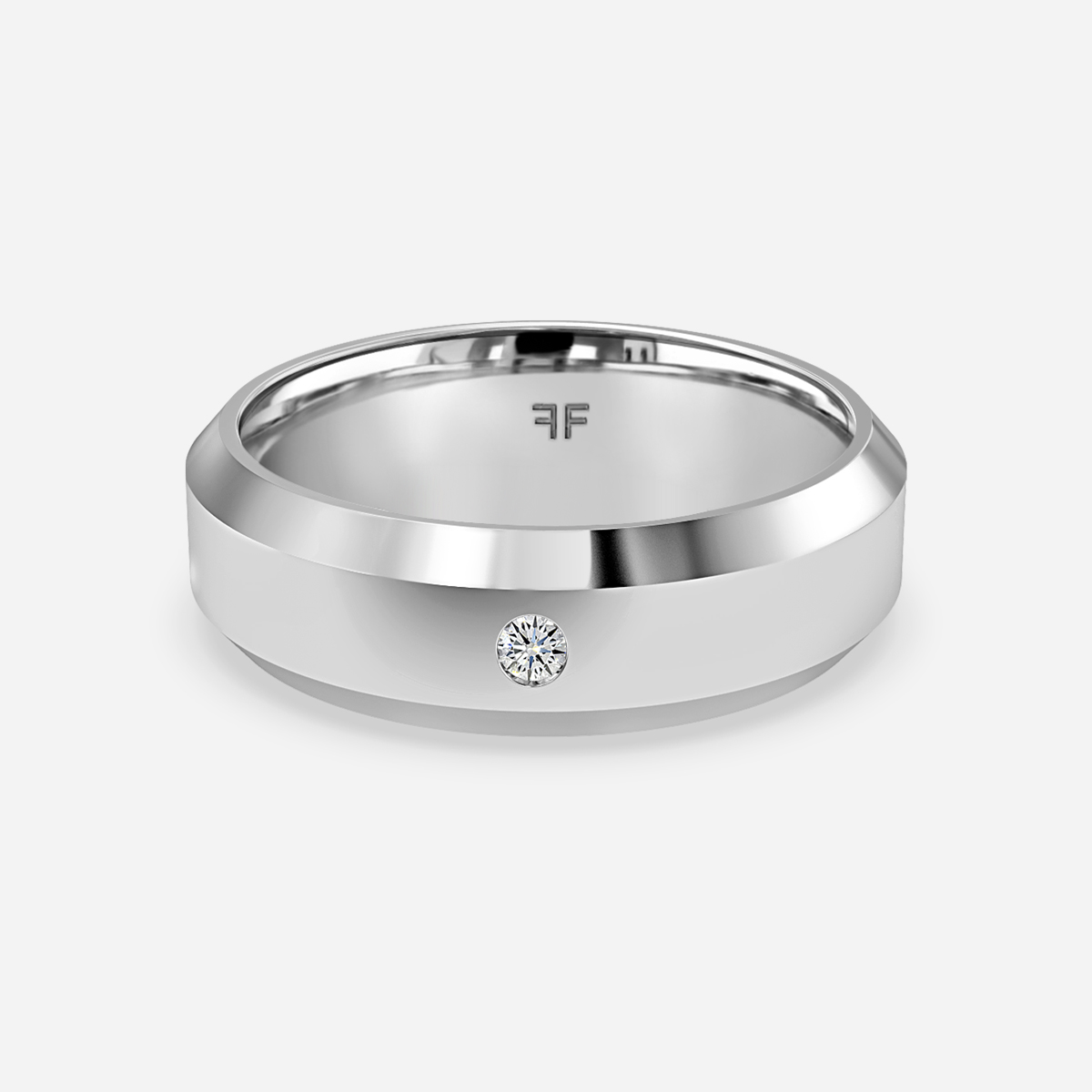 Ezra 6mm Platinum Wedding Ring Flawless Fine Jewellery London