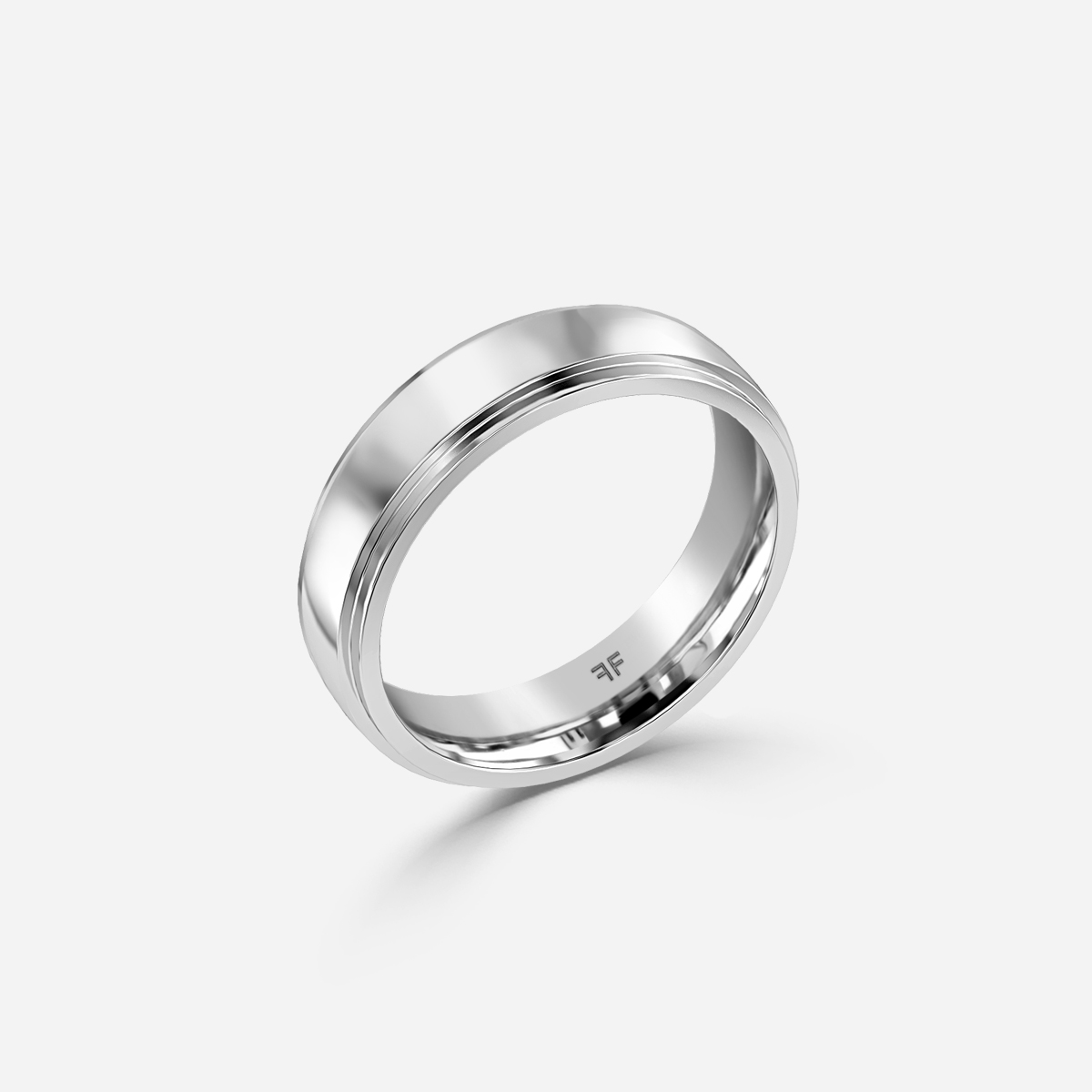 Merriot 6mm White Gold Wedding Ring