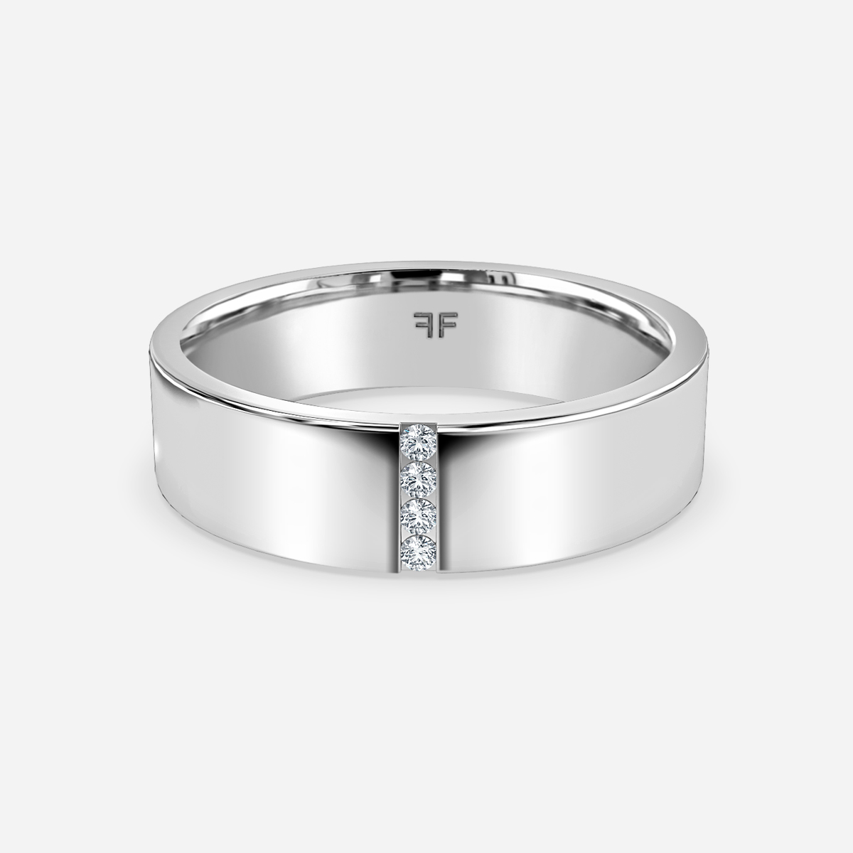 Men's diamond set wedding rings
