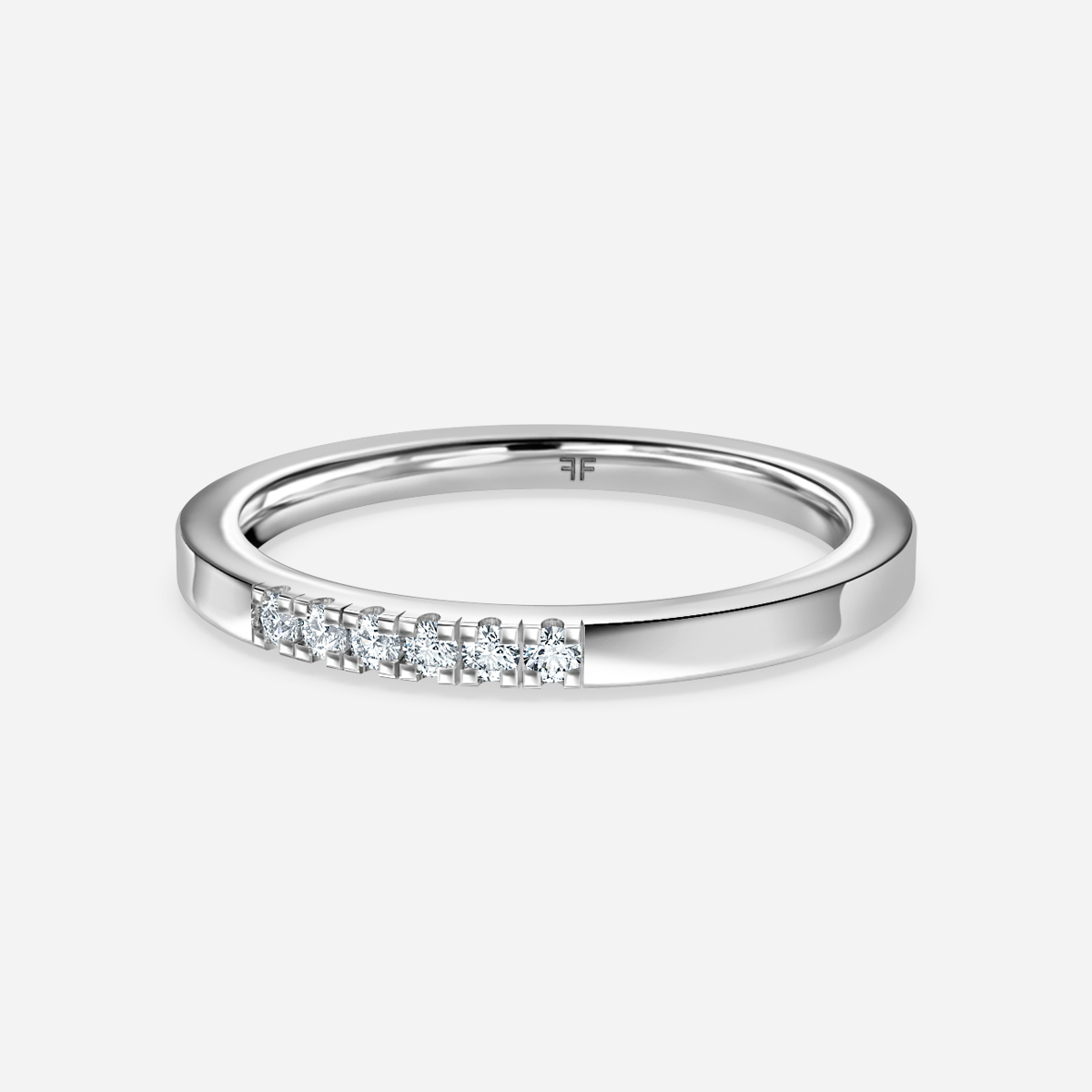 Pave Diamond Wedding Ring In Platinum