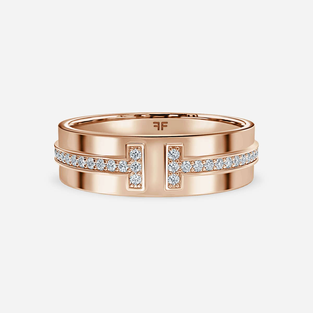 Tiffany t ring hot sale rose gold