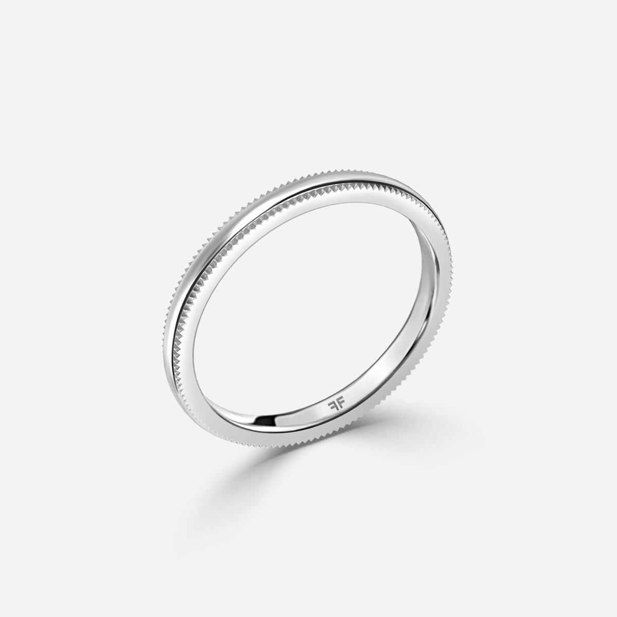 Plain Wedding Ring In White Gold
