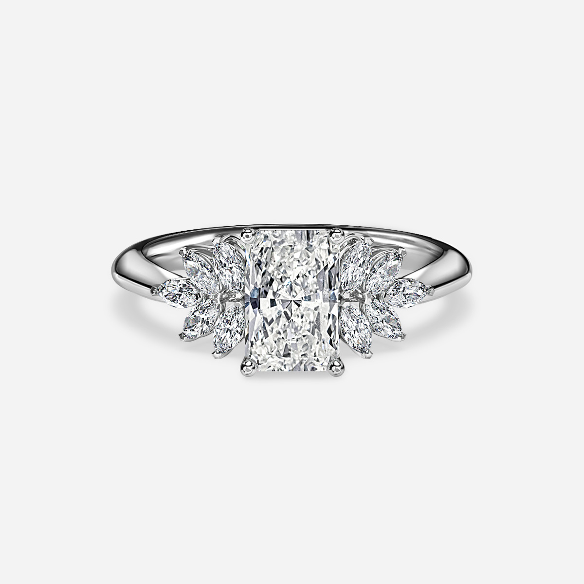 Anastasia White Gold Unique Engagement Ring