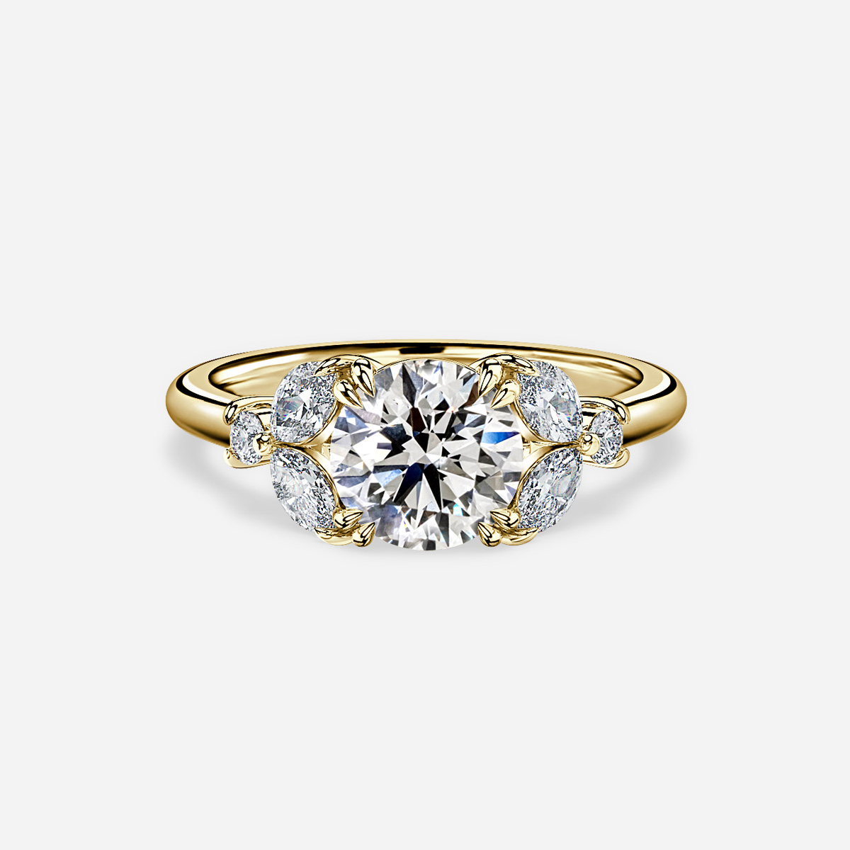 Victoria Yellow Gold Unique Engagement Ring
