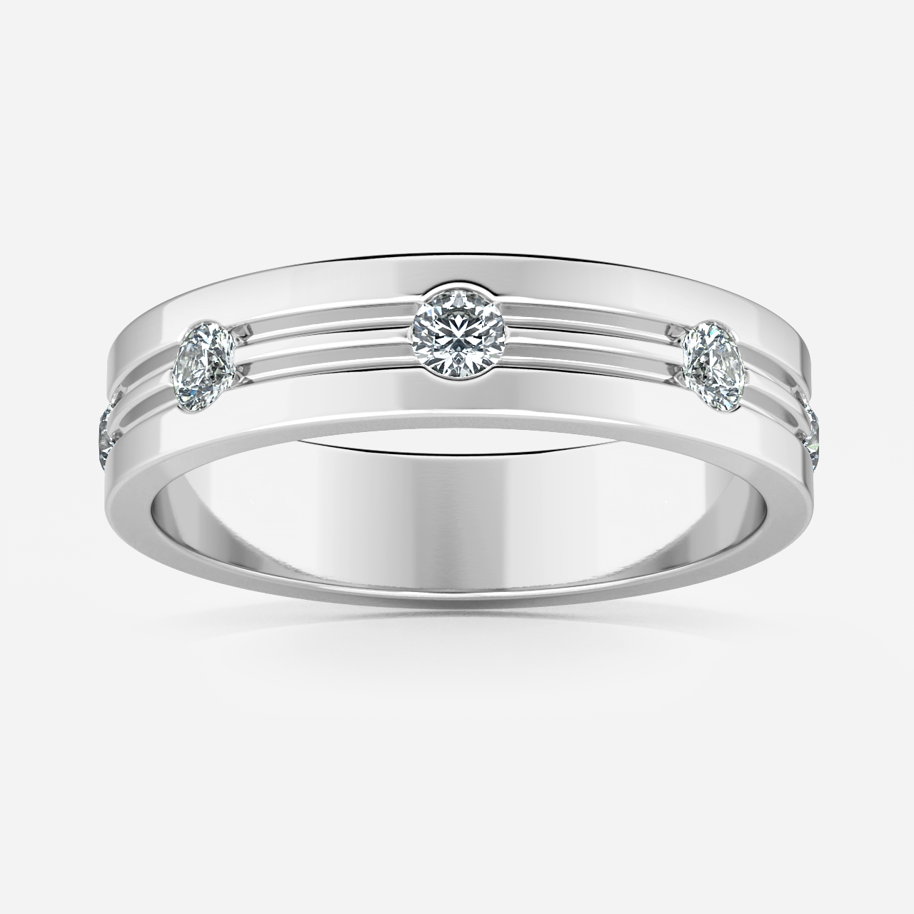 Nova Round In White Gold Flawless Fine Jewellery London