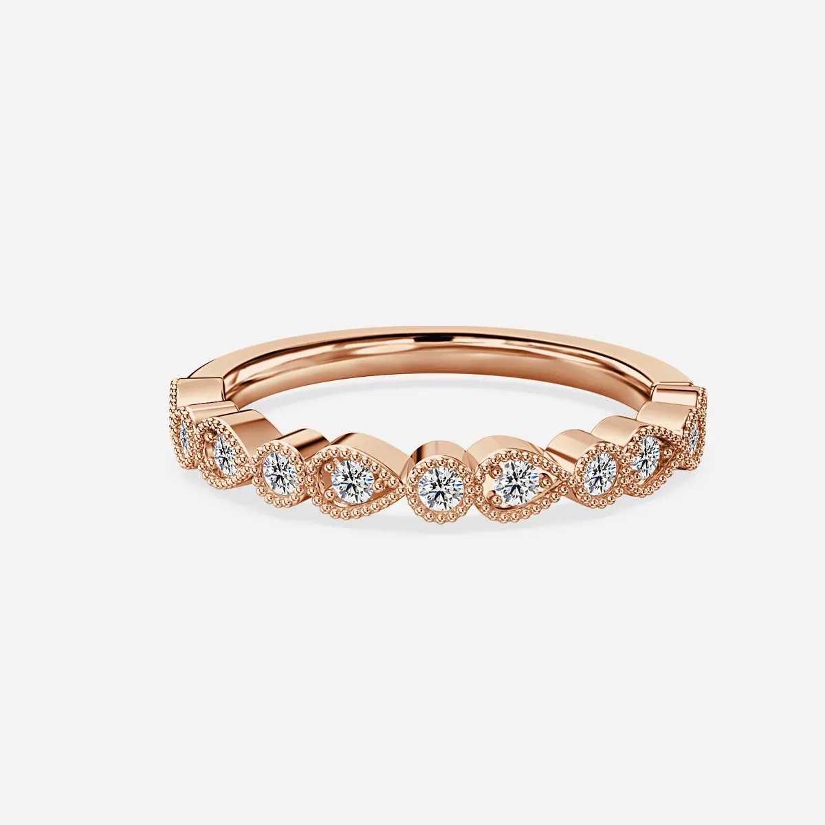 Rose gold vintage wedding on sale band