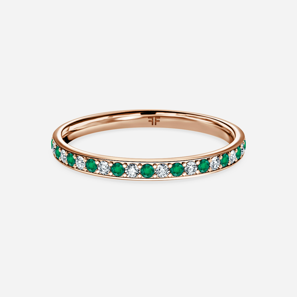 Emerald eternity rings