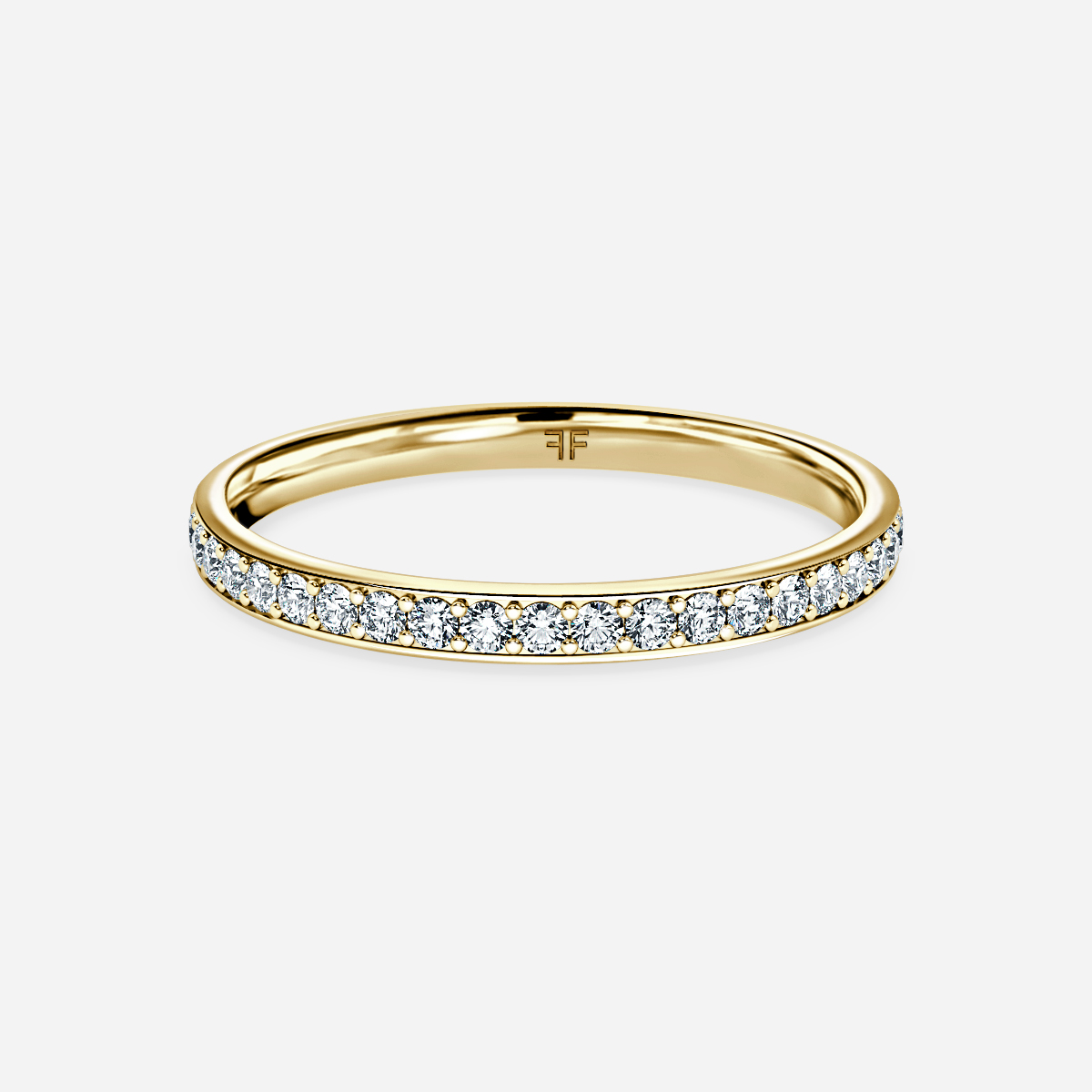 Yellow gold eternity rings