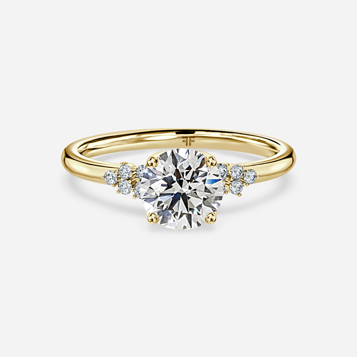 Everest Pave Yellow Gold  Engagement Ring