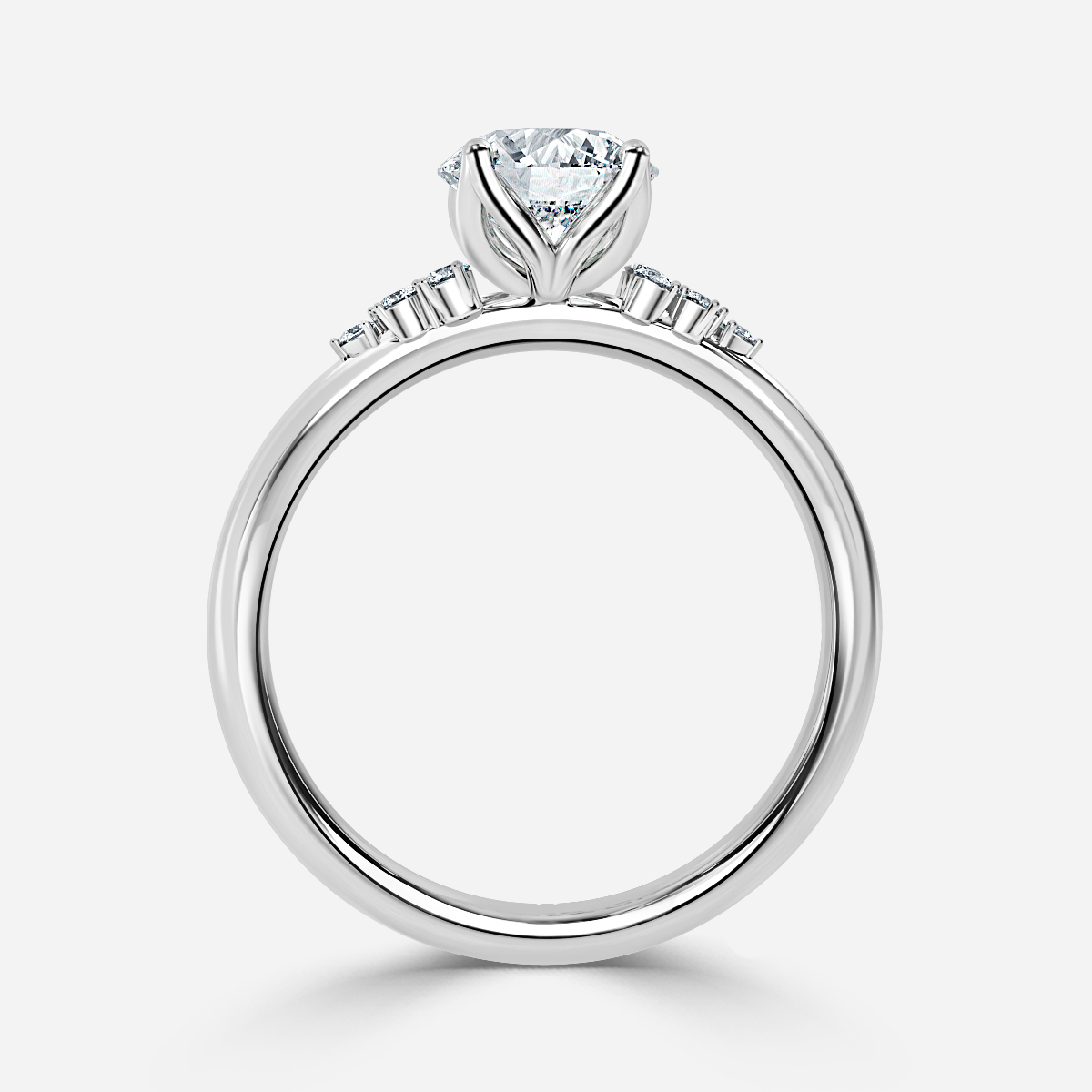 Everest Pave Platinum Engagement Ring