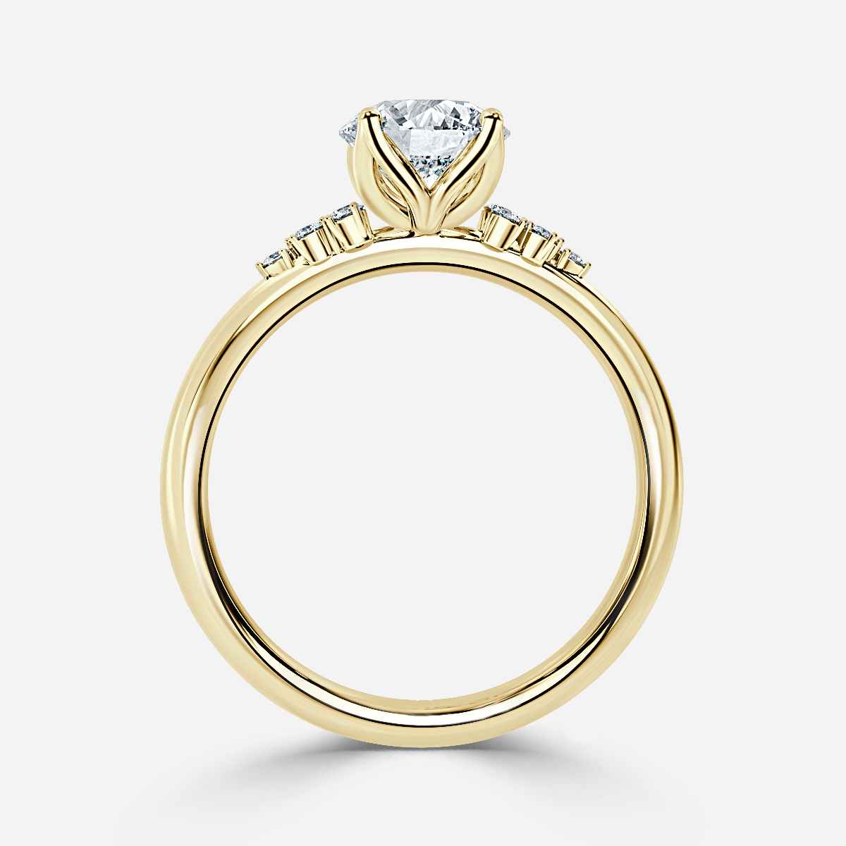 Everest Pave Yellow Gold  Engagement Ring