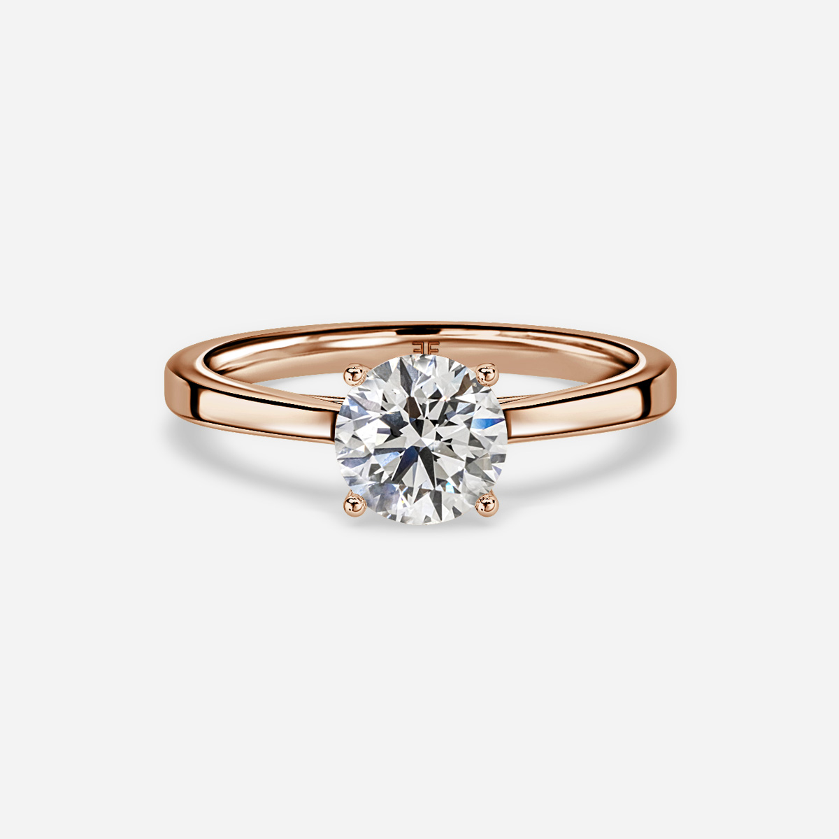 Rose Gold Petite Solitaire Engagement Ring