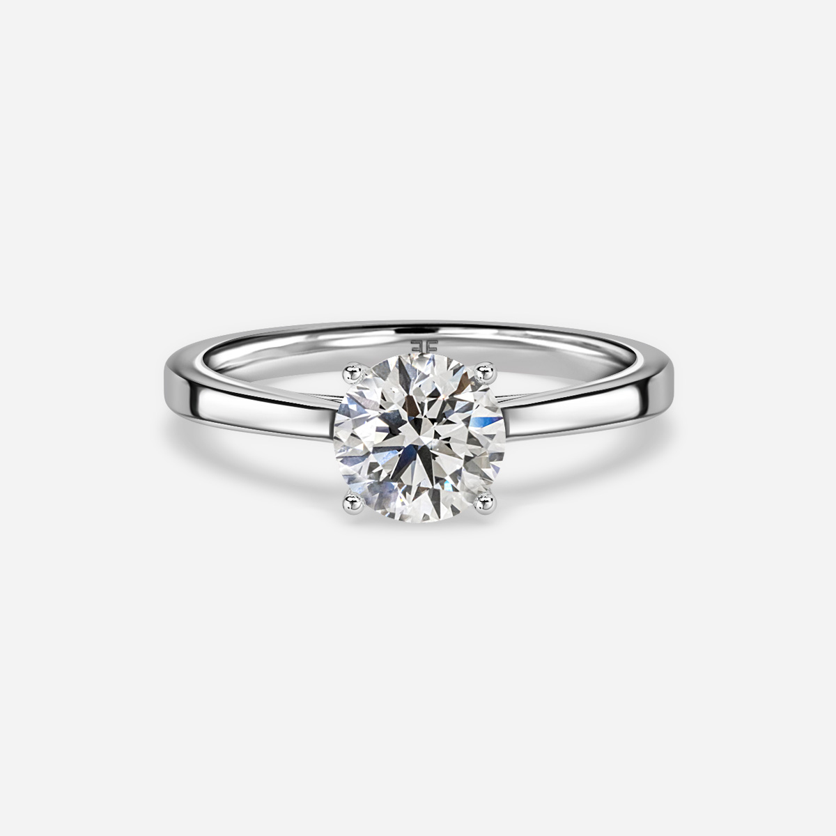 Platinum Petite Solitaire Engagement Ring