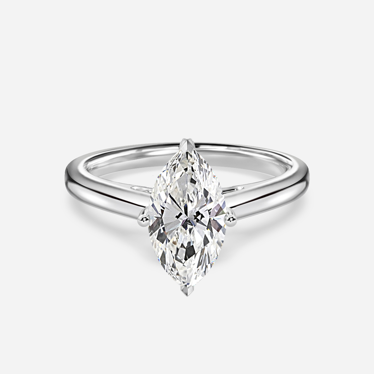 Bella Platinum Hidden Halo Engagement Ring